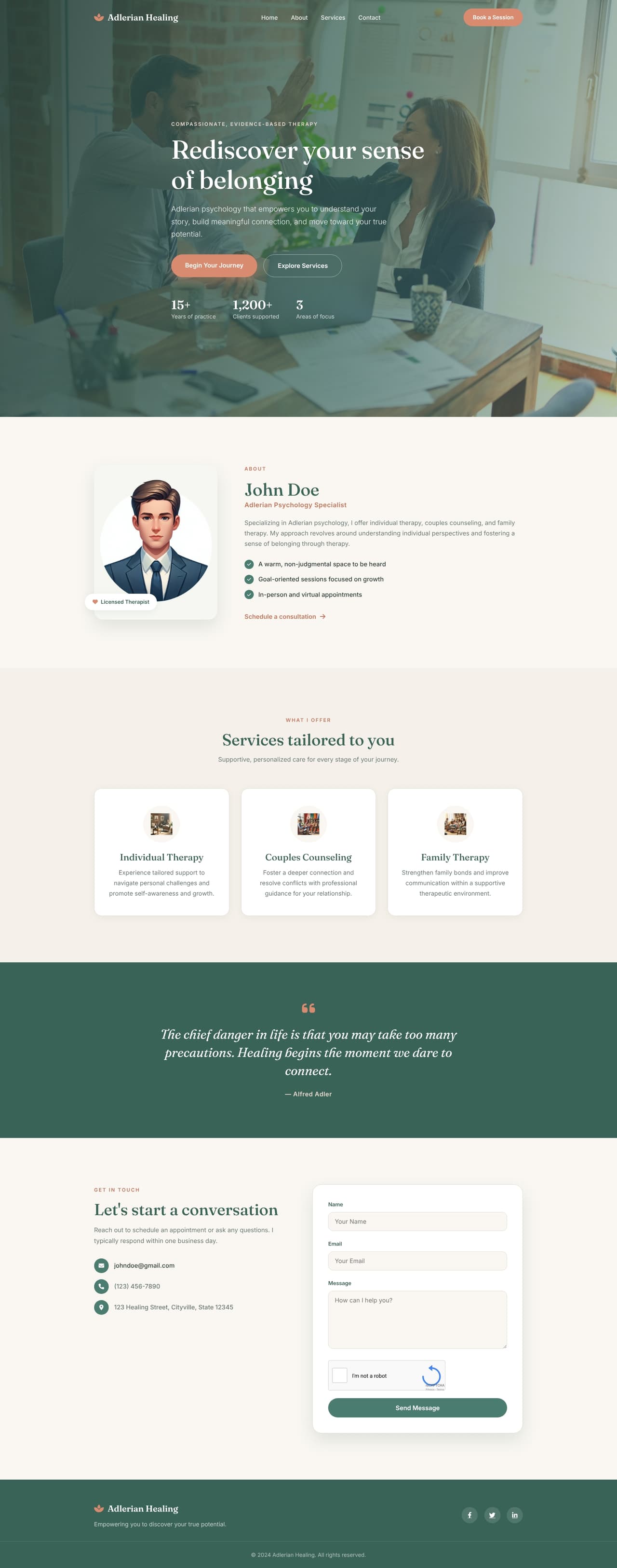 Adlerian Healing | John Doe