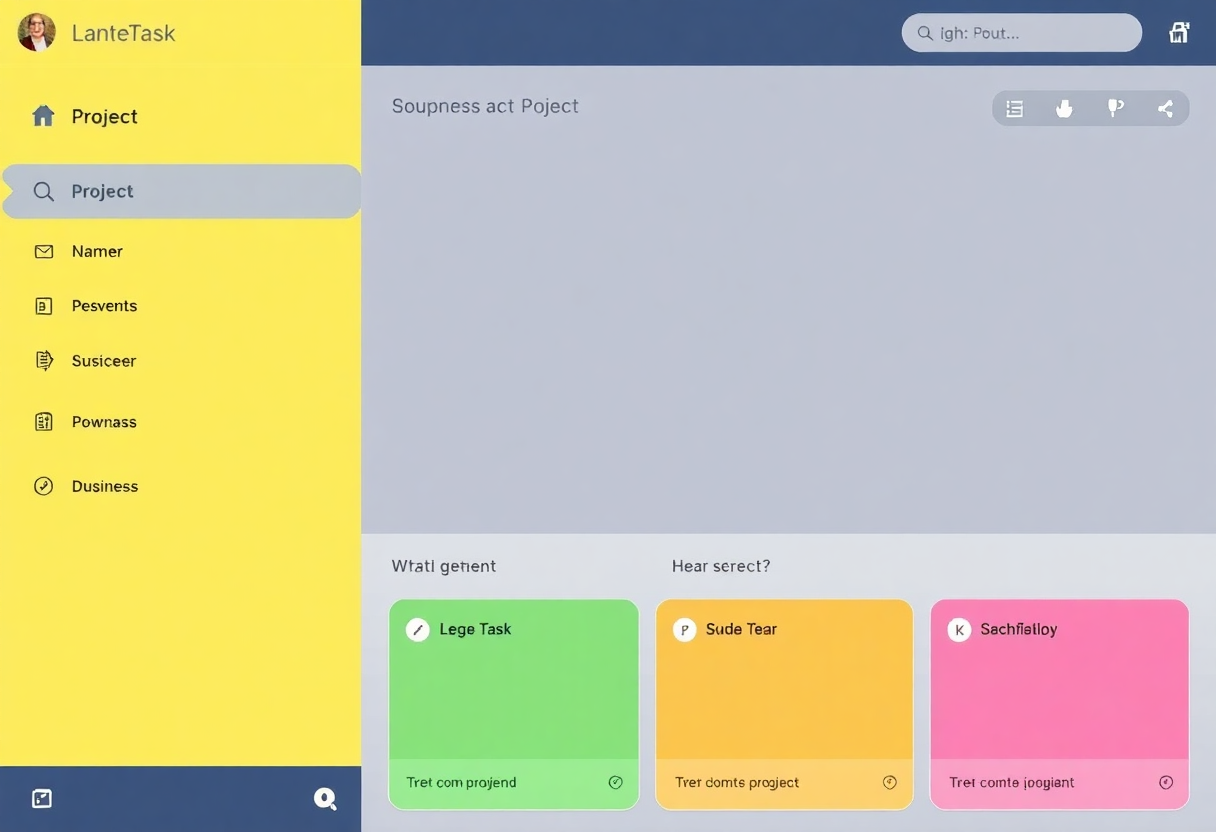 screenshot of a task management app project