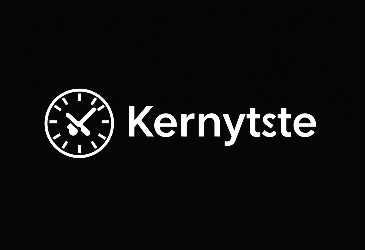 kernytste logo, a stylized watch icon next to the company name