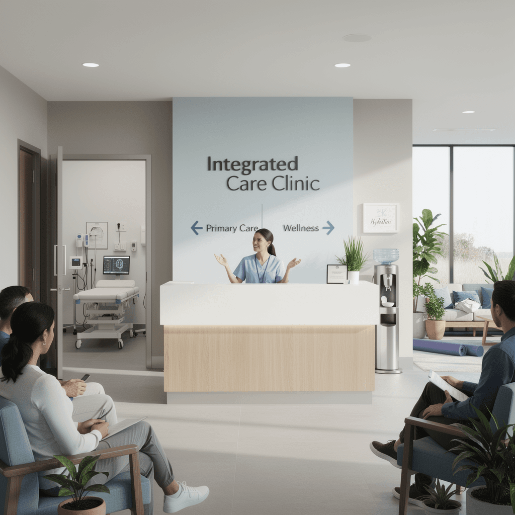 A clinic that offers both primary care and wellness