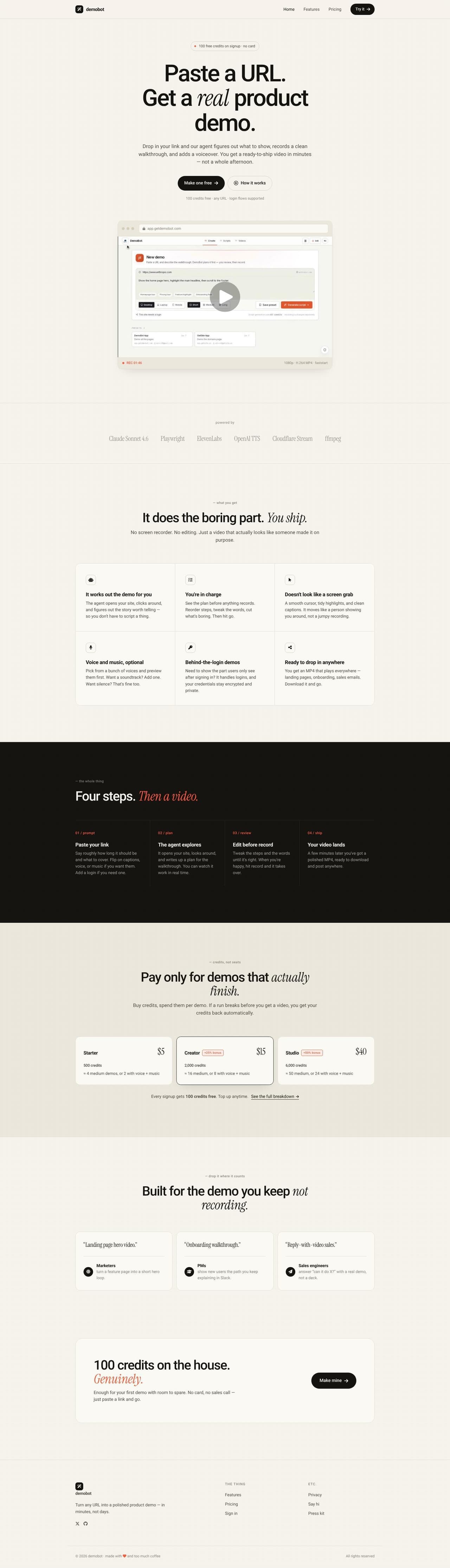 DemoBot: Turn Any URL Into a Polished Product Demo