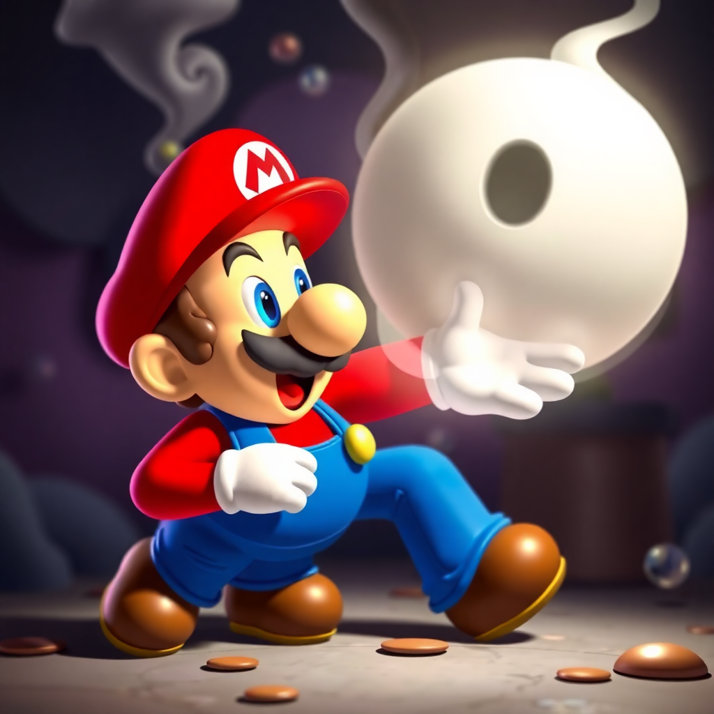 smg4 thumbnail featuring mario in a bizarre situation