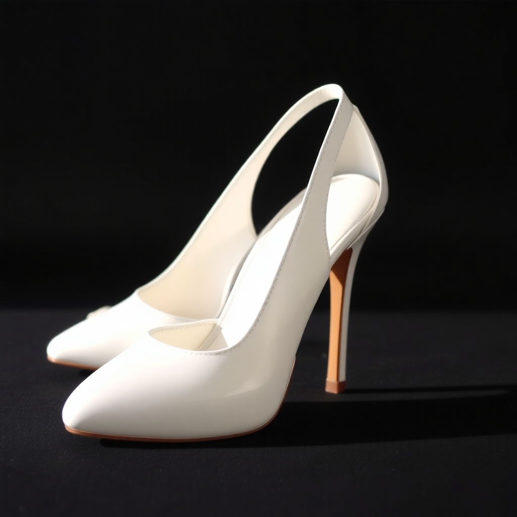 elegant white high heels for the shoe on website
