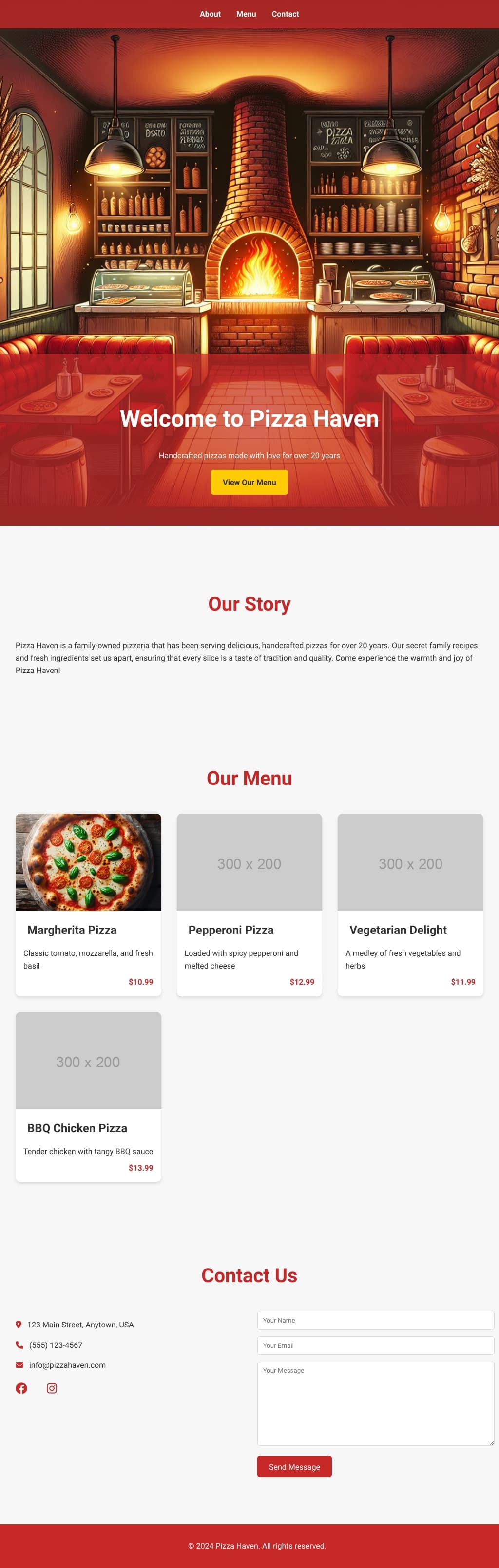 Pizza Haven - Delicious Handcrafted Pizzas