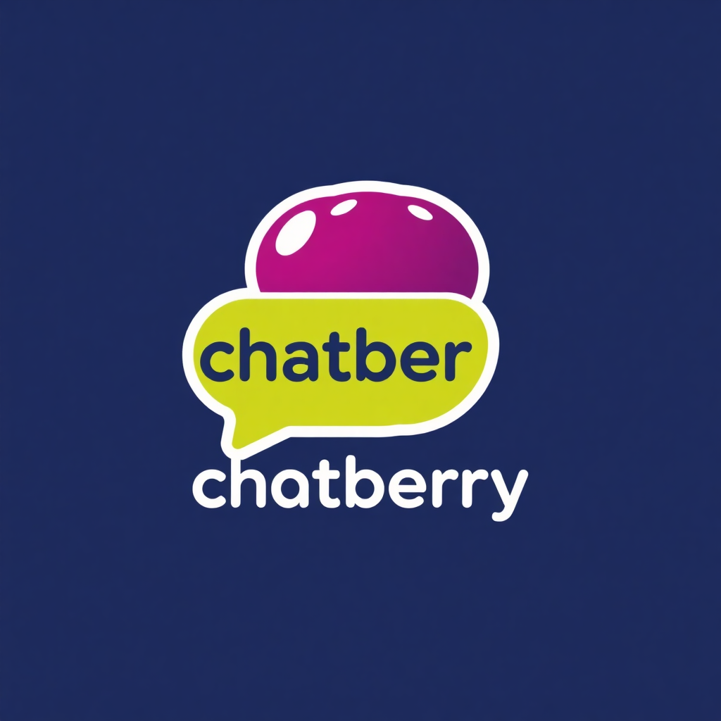 chatberry logo - a stylized berry with a chat bubble