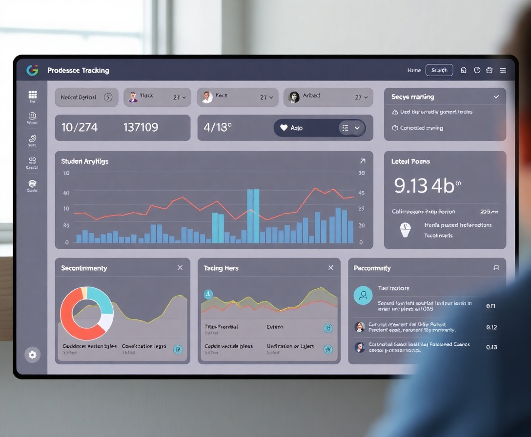 interactive dashboard showing student progress tracking with ai-powered analytics and personalized learning recommendations