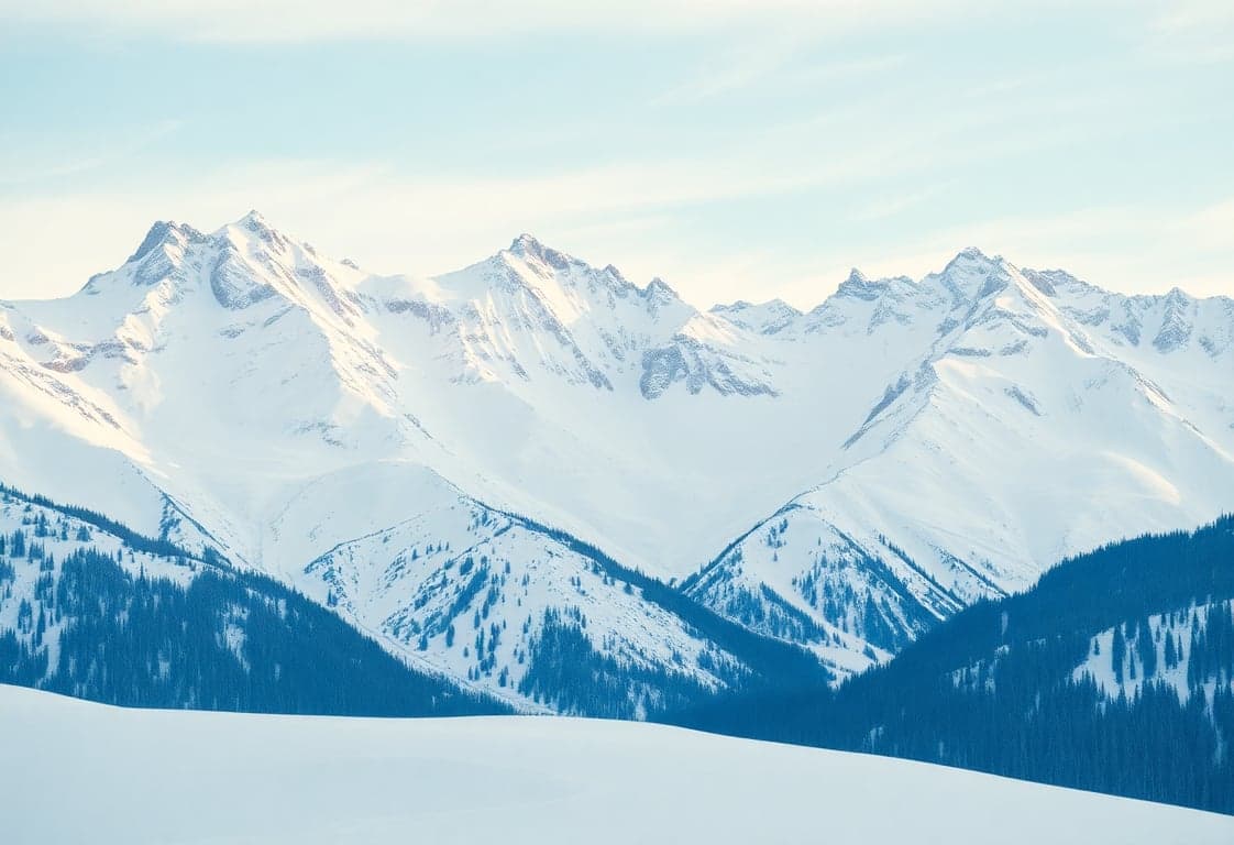 Snowy Mountain Serenity