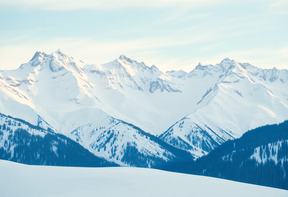 another snowy mountain landscape showcasing the beauty and simplicity of our platform