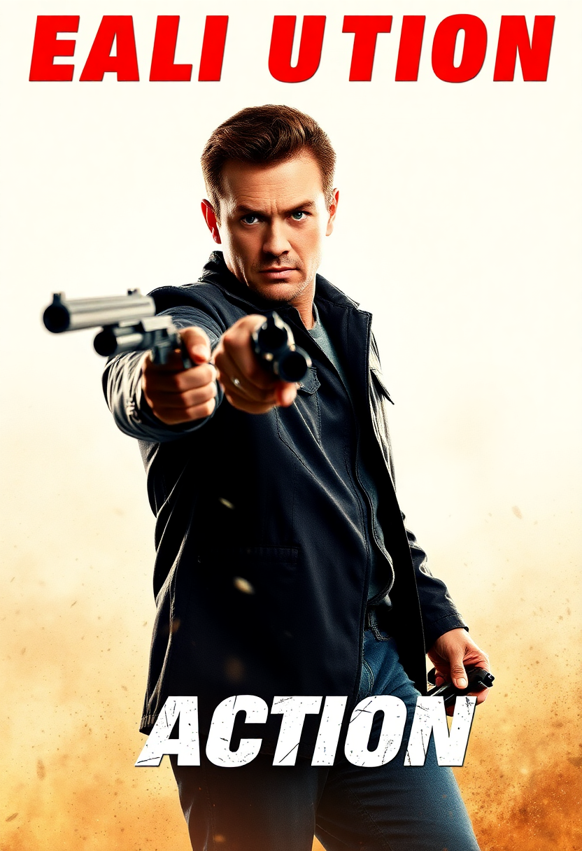 póster promocional de película de acción con efectos especiales