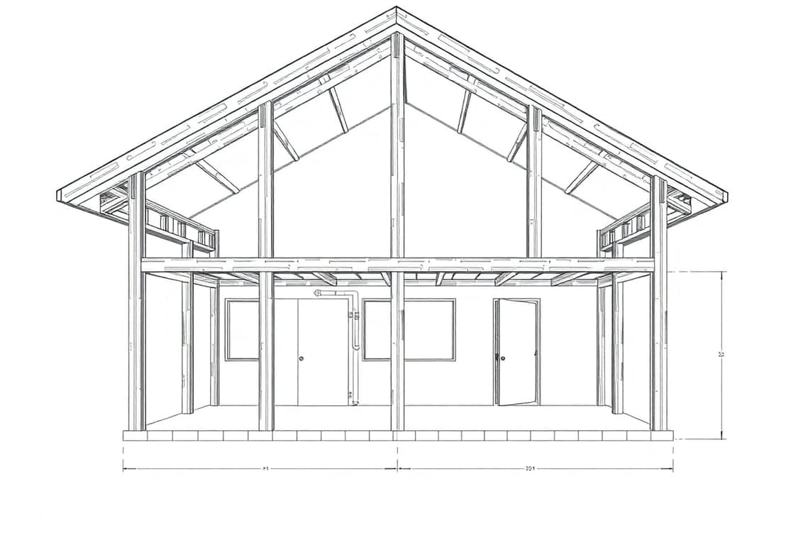Two-Bedroom House Blueprint