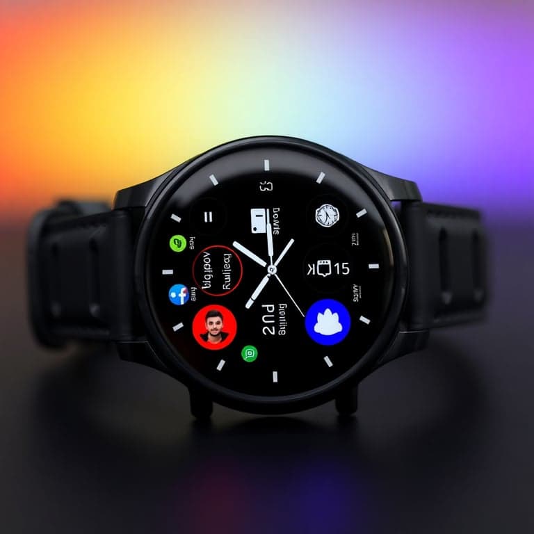 Vibrant Black Pamex Smartwatch