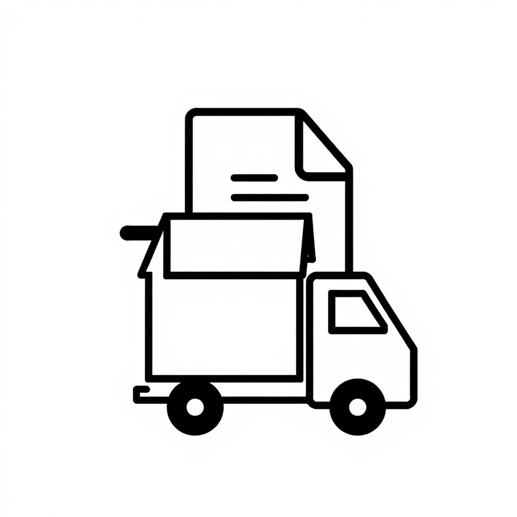 icon representing digital delivery of design files