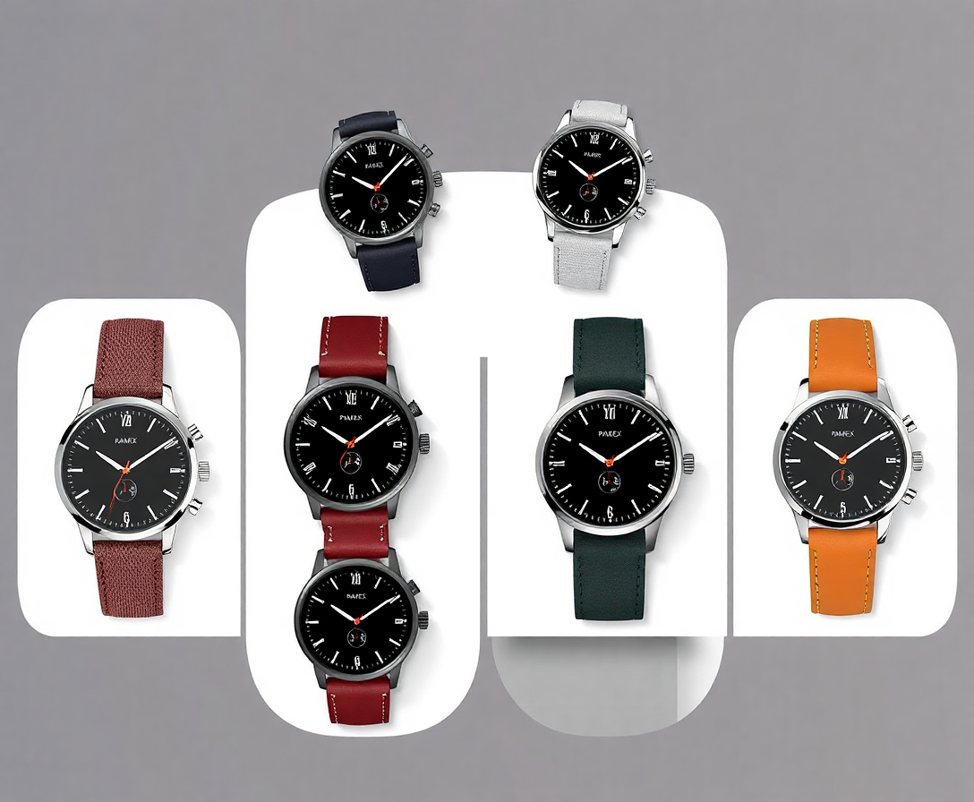 multiple pamex smartwatch models showcasing different colors and styles