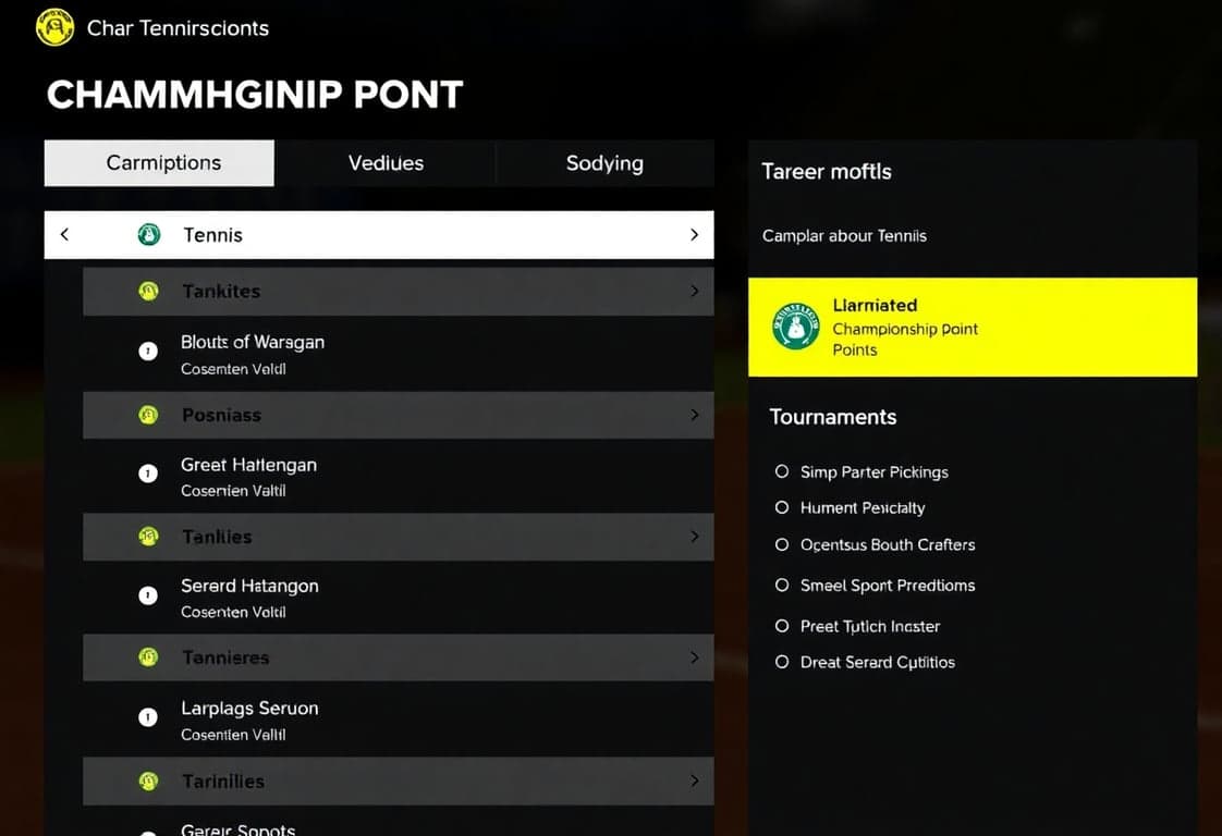 Championship Points Career Mode Interface