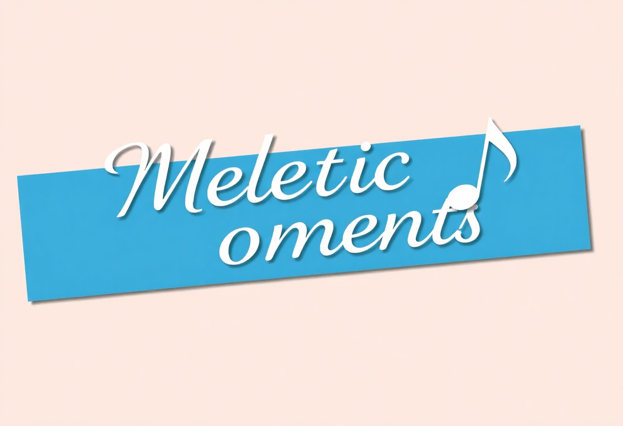 melodic moments logo featuring a piano key and music note