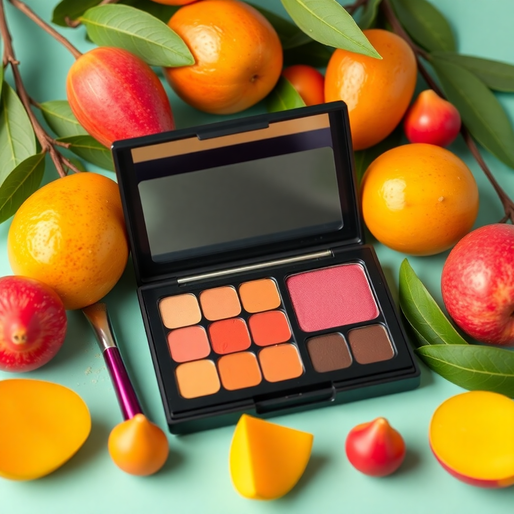 set de brochas de maquillaje con mangos de colores pastel