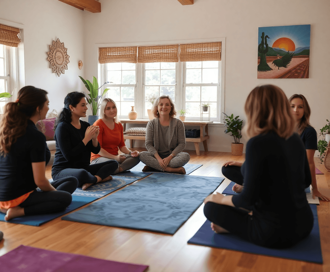 a group of women participating in an alternative therapy session for adhd, showcasing the supportive and inclusive environment at alpdin