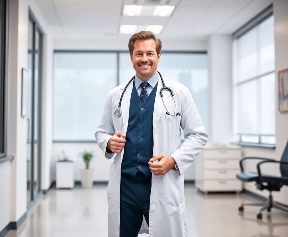 Confident Doctor in Modern Office