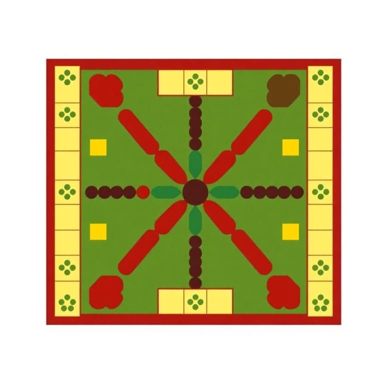 Customizable Ludo Board Game Mat Preview