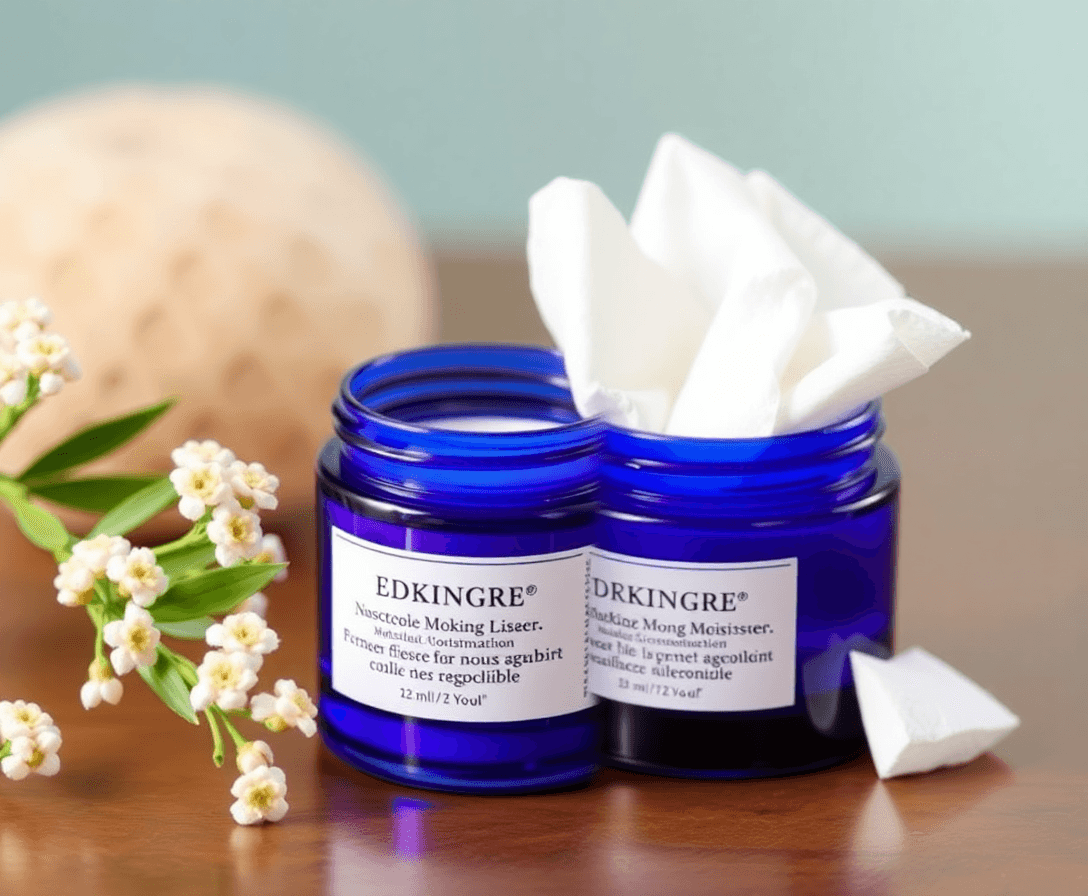 dekinre moisturizer jar with cotton pads