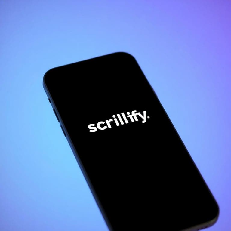Scrollify Logo on Smartphone Screen