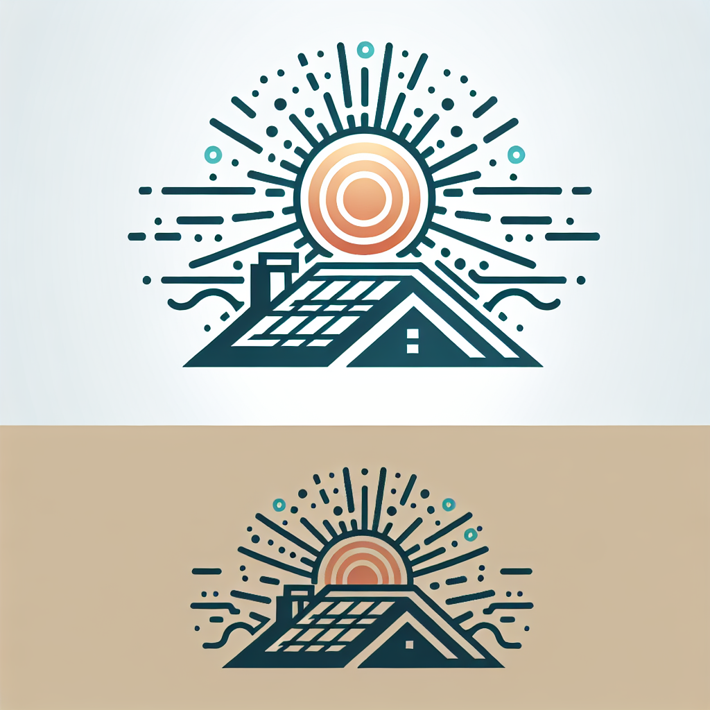 A simple logo for a solar panel sales and installation company, vector, simple