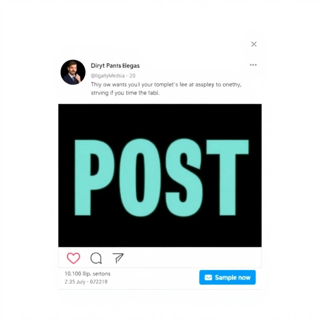 eye-catching social media post designed with sample
