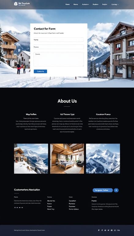Ski Tourism Homepage Design