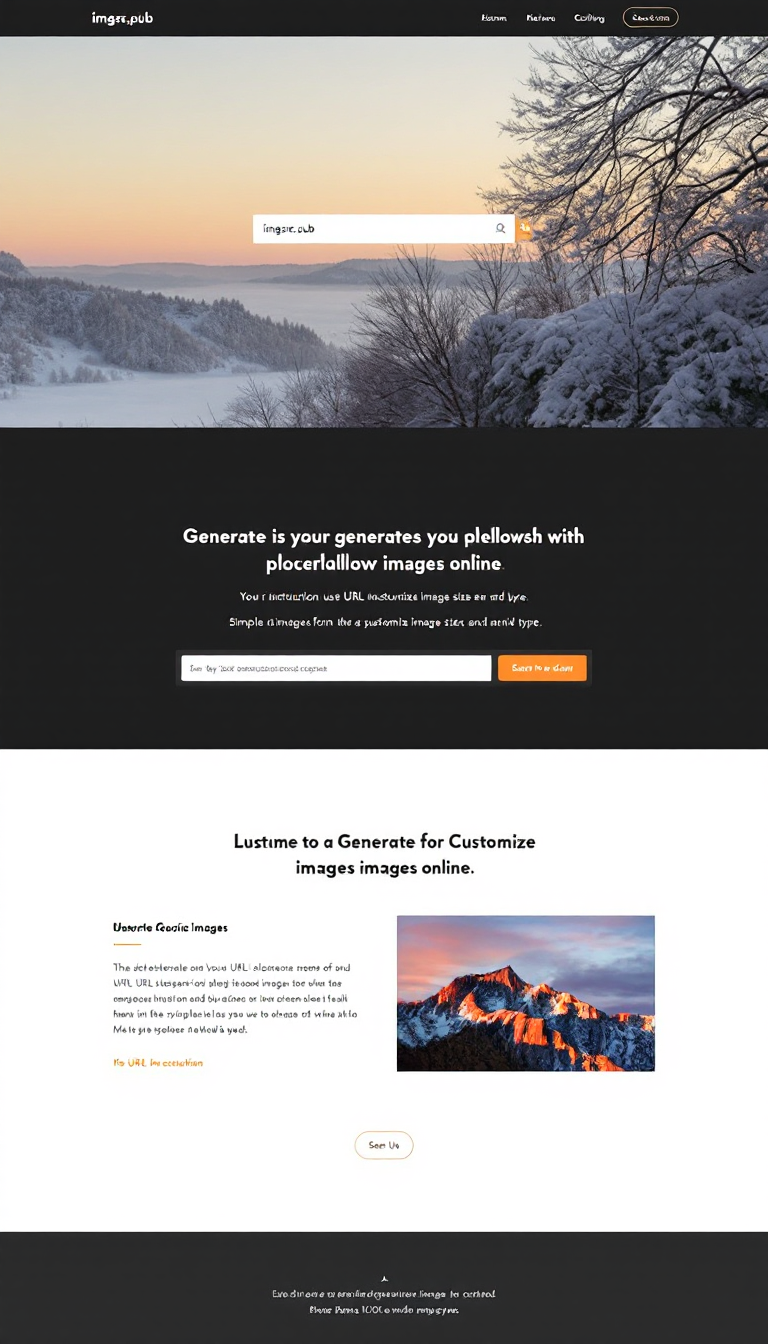 Placeholder Image Generator Website Design