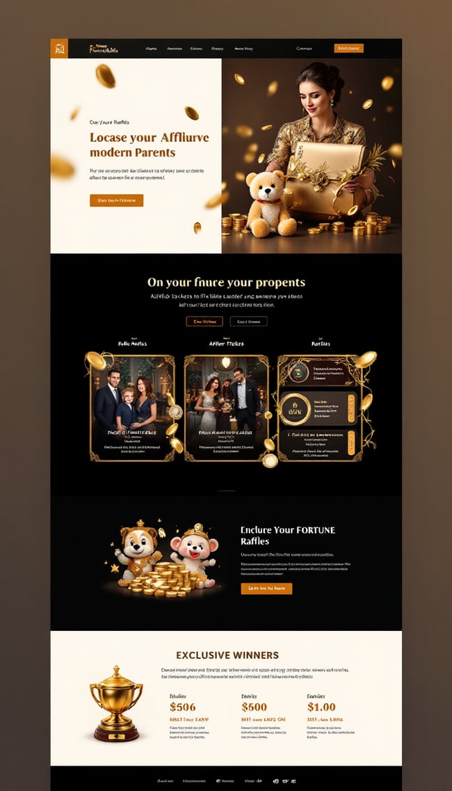 FortuneRaffle Luxury Website Design