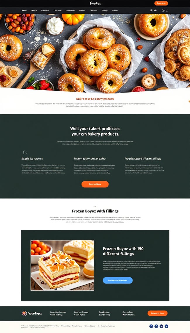 Frozen Bakery Delights Webpage