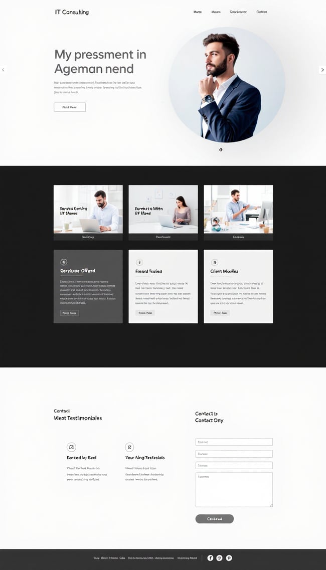 IT Consulting One-Page Website Design