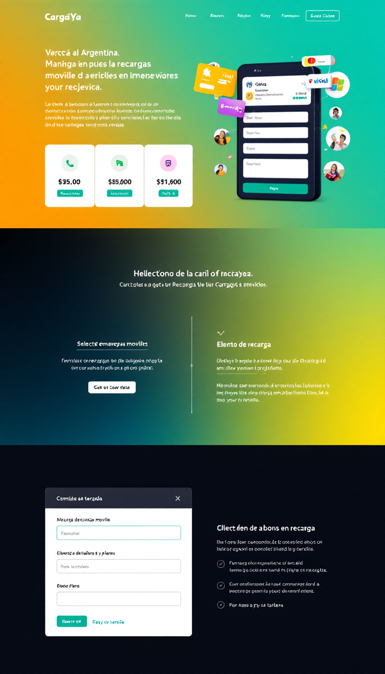 CargáYa Argentina: Sitio Web de Recargas Móviles