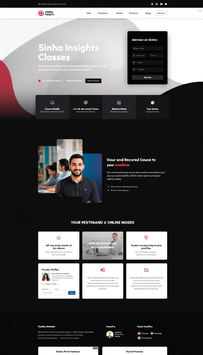 Sinha Insights Classes Premium Website Design