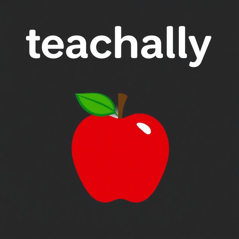 Teachally Logo: Apple Emblem