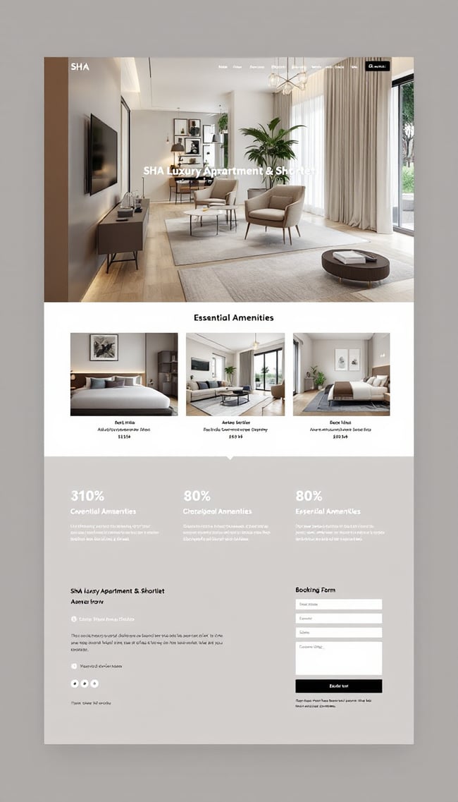 SHA Luxury Apartment Website Design