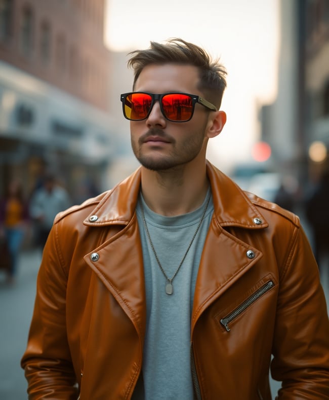 Cool Vibes in Leather and Shades