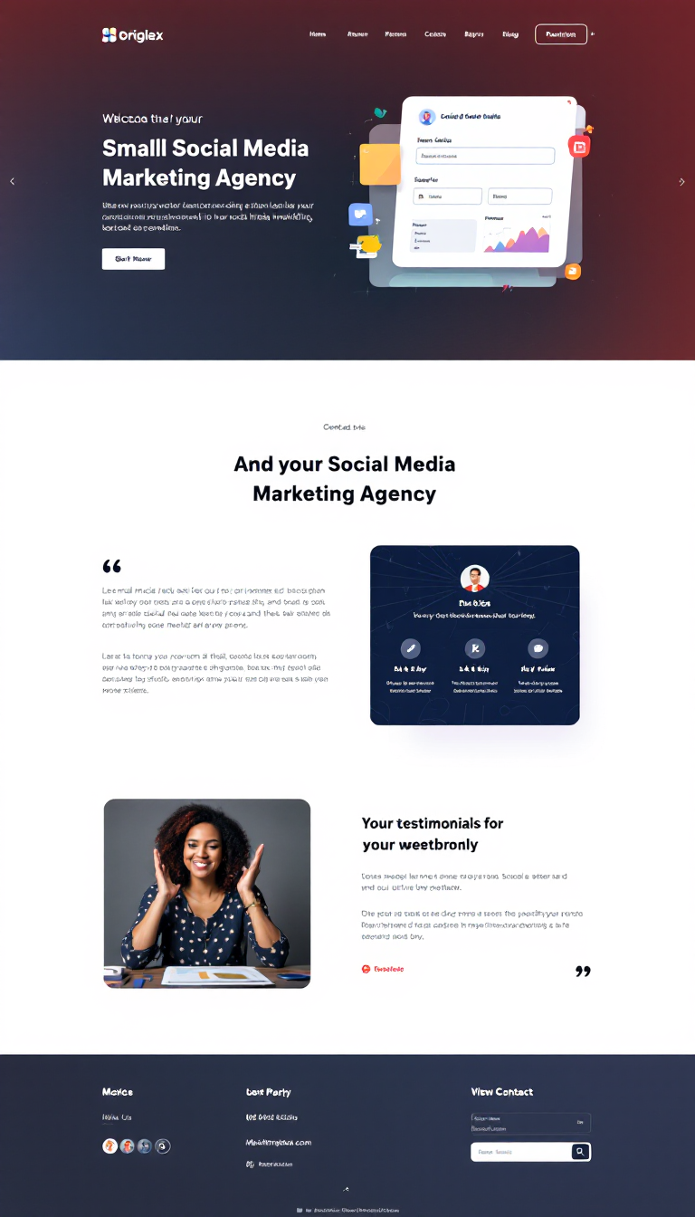 Minimalist Social Media Marketing Agency Webpage Design