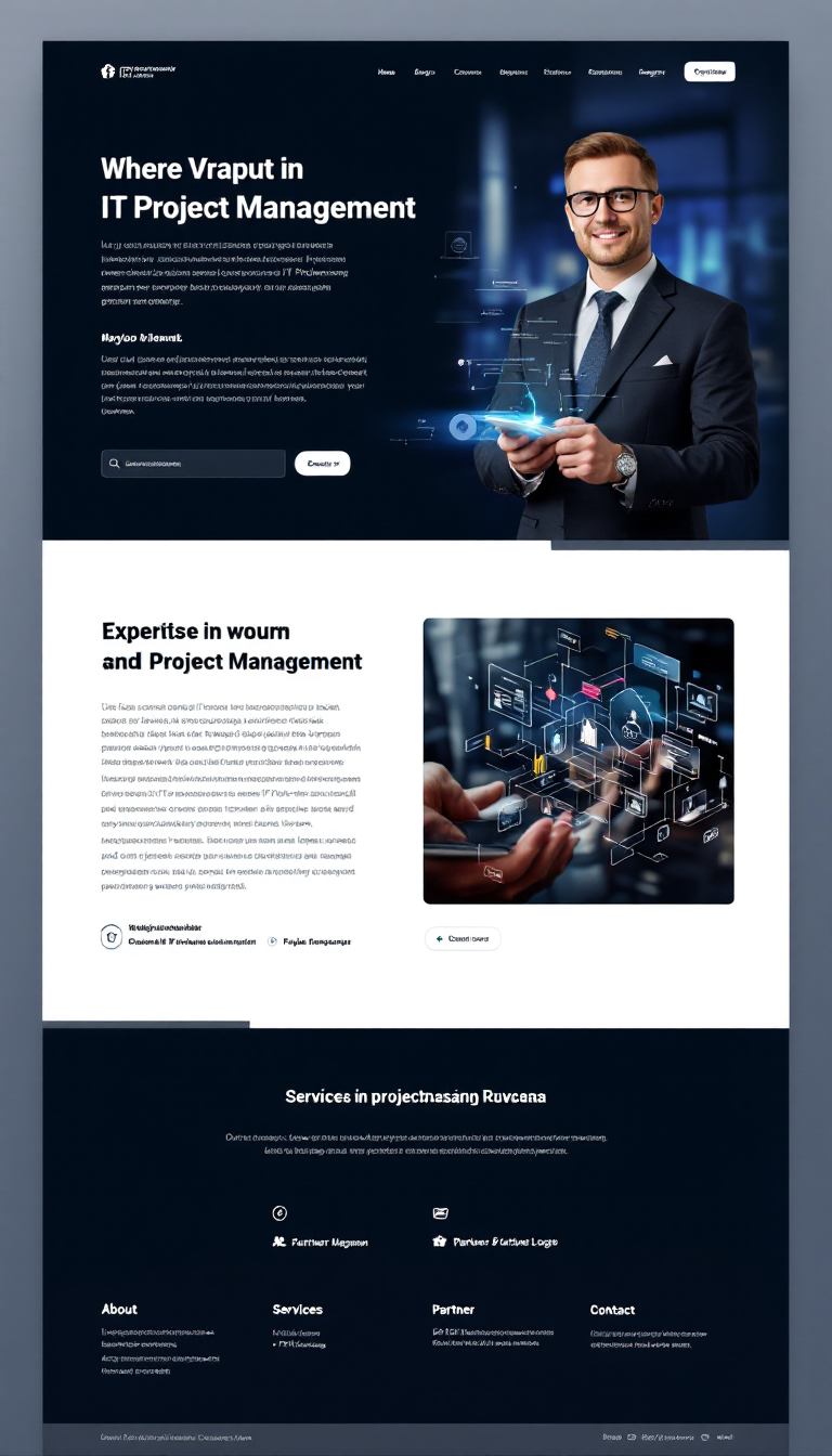 Modern IT Project Manager Website Design