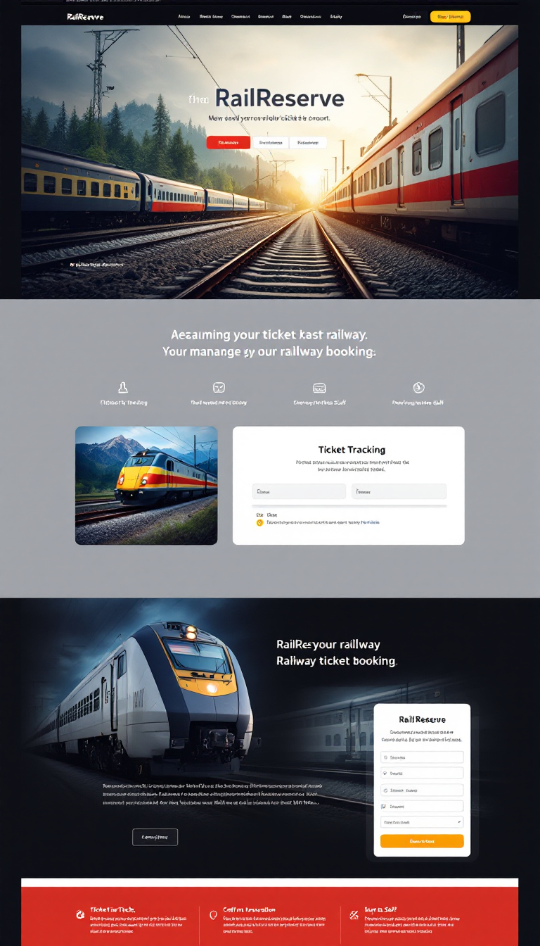 RailReserve Ticket Booking Interface
