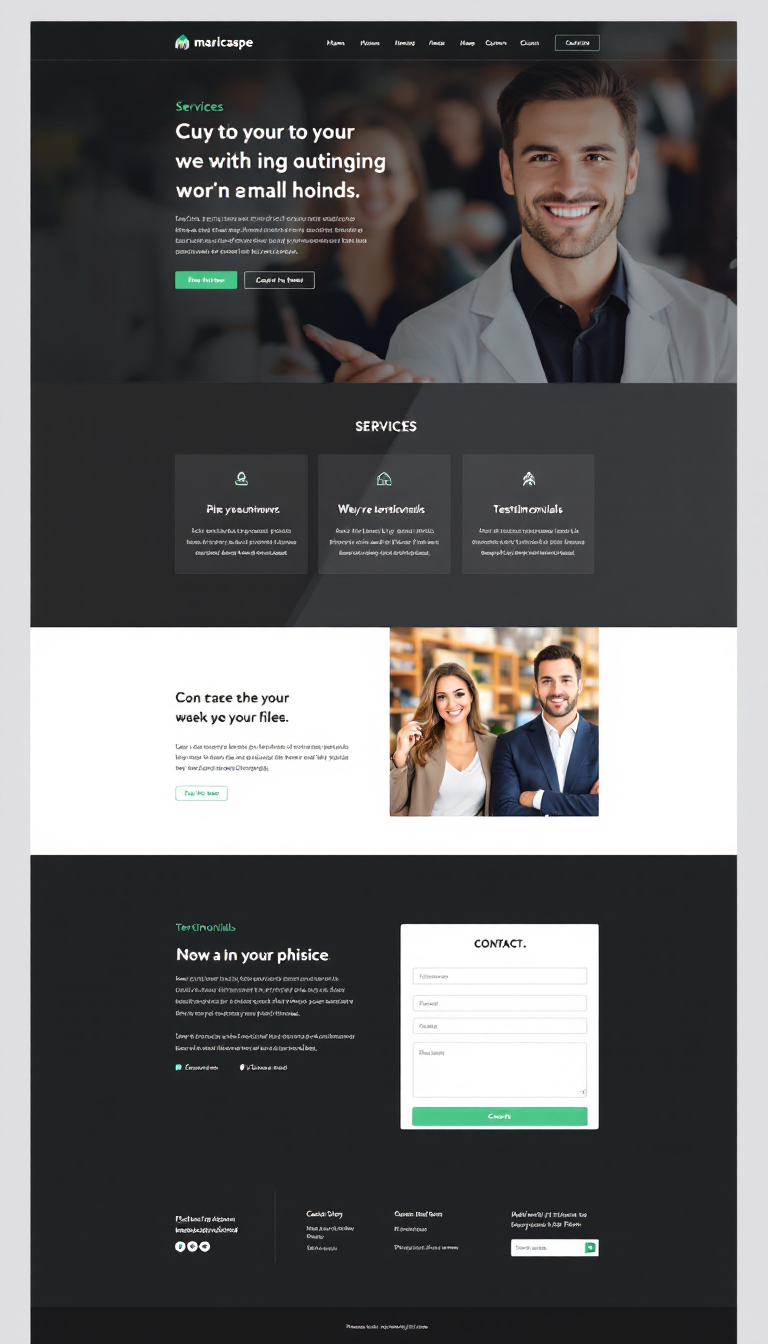 Modern One-Page Website Design for Maricaspe