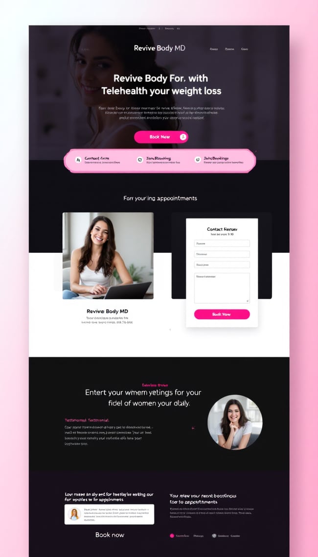 Revive Body MD Landing Page Design