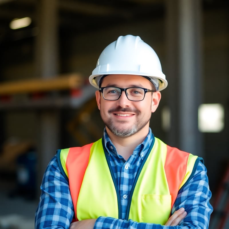 Construction Manager in Safety Gear