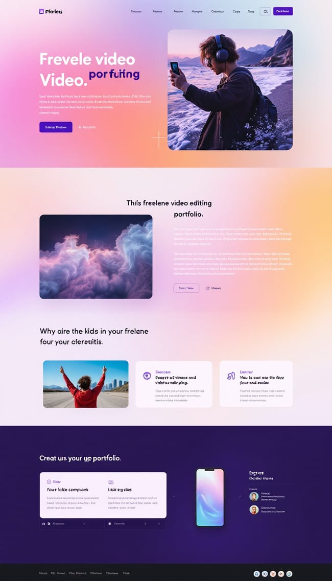 Vibrant Video Editing Portfolio Showcase