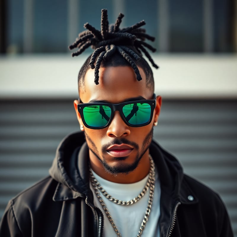 Urban Edge: Matte Black Locs Sunglasses