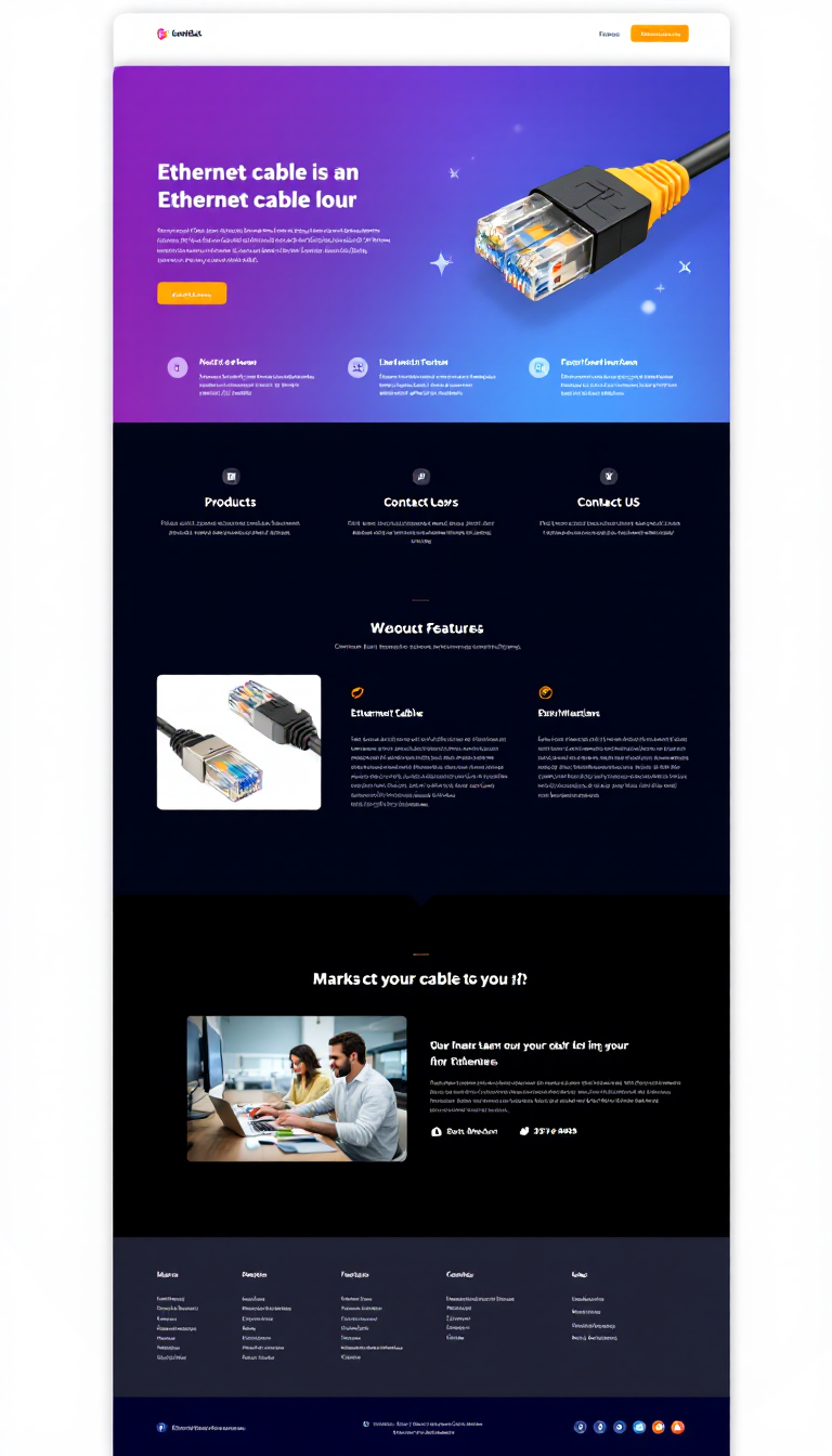 Ethernet Cable Business Website Design