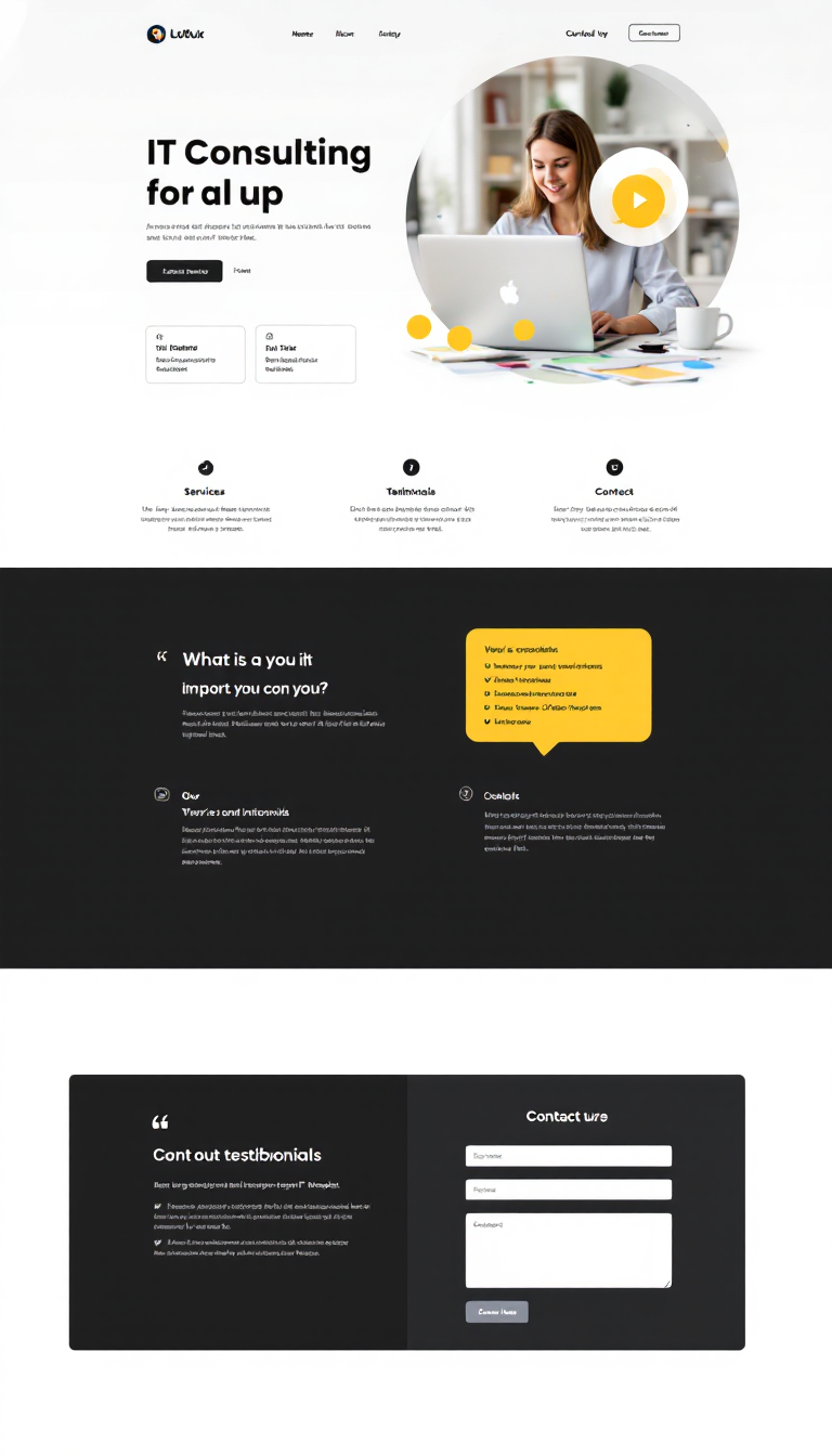Modern IT Consulting Website Layout