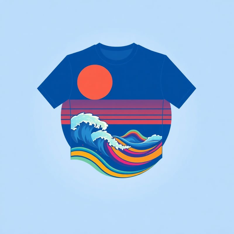 Retro Wave T-Shirt Design