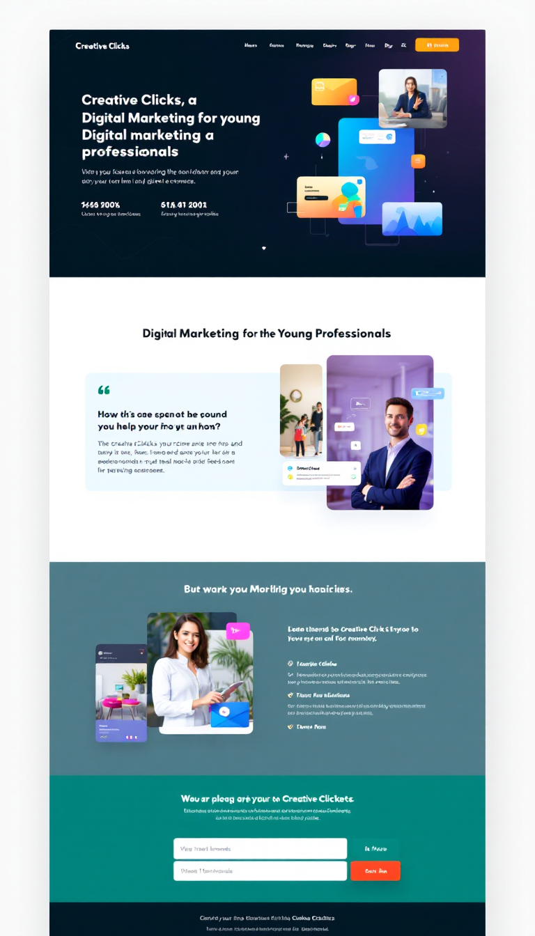 Sleek One-Page Design for Creative Clicks
