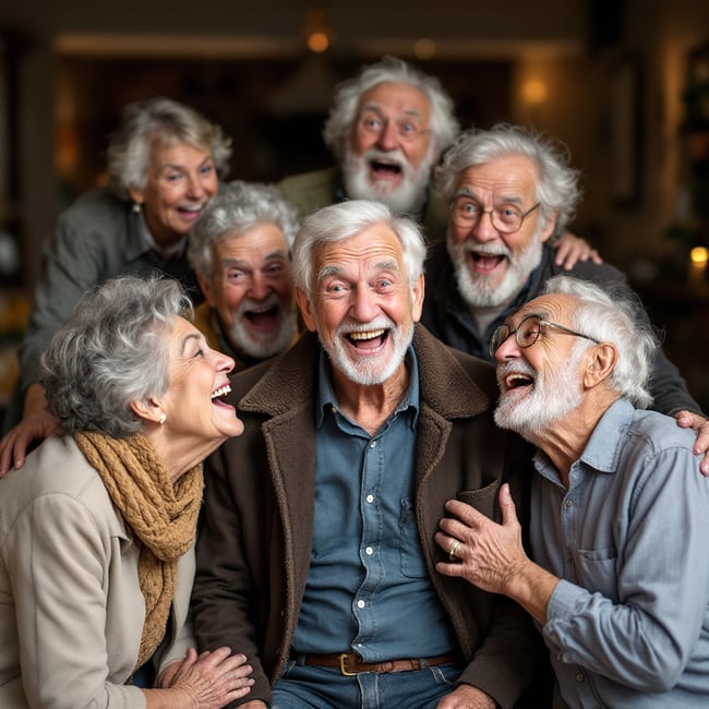 Joyful Seniors in Laughter